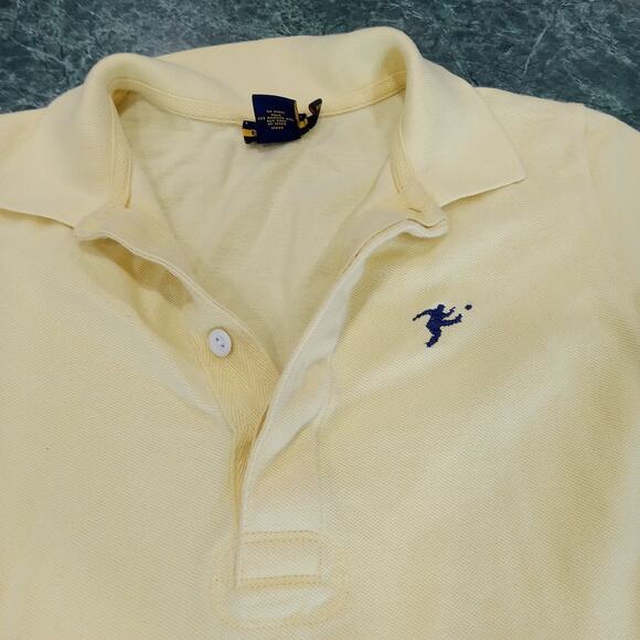 VTG RARE Ralph Lauren Rugby Big Kicker Short Sleeve Yellow Polo Shirt SZ Small - Picture 3 of 12